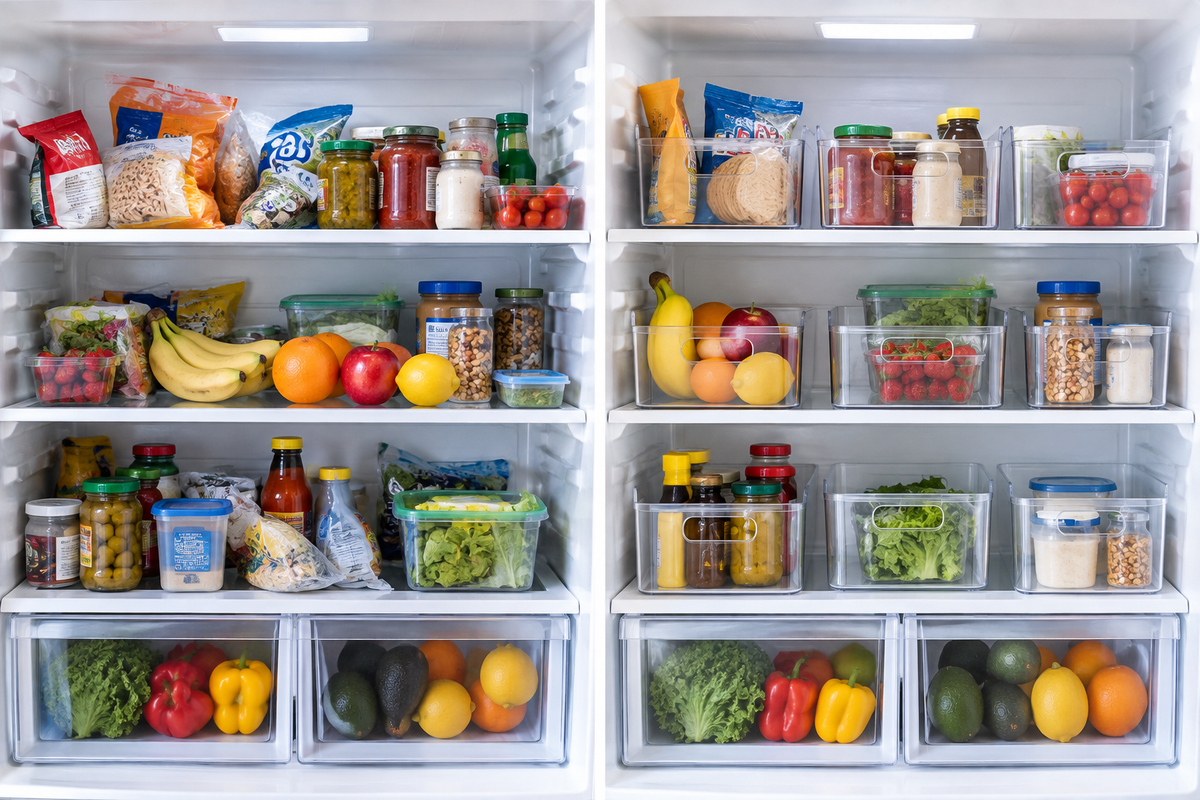 How to Organize Your Fridge with Clear Storage Bins