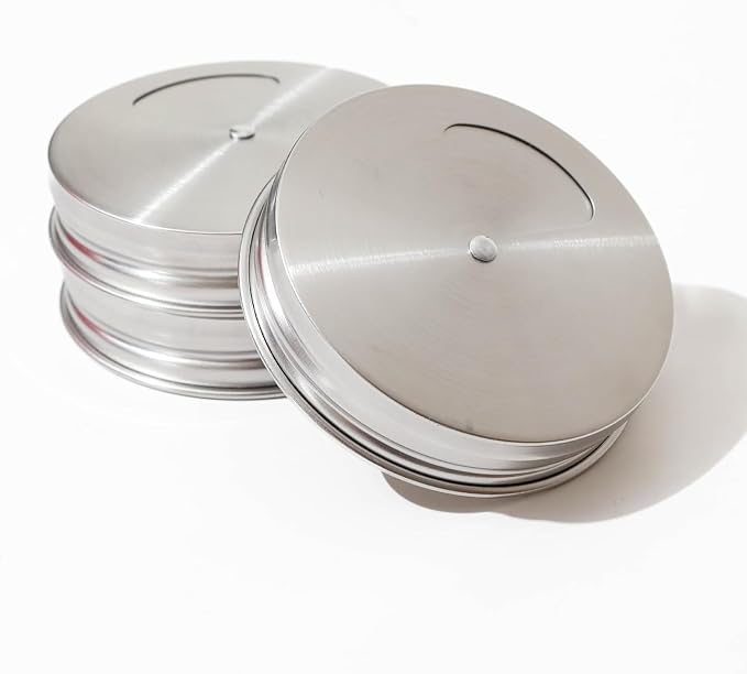 Mason Jar Spice Shaker Lids Stainless Steel – 8 Pack Adjustable Spice Lids - Image 6