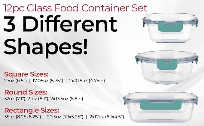 Magic Mill Premium Borosilicate Glass Food Storage Containers - Image 6