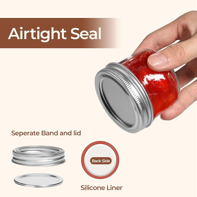 ComSaf Mini Mason Jars 4oz - Image 3