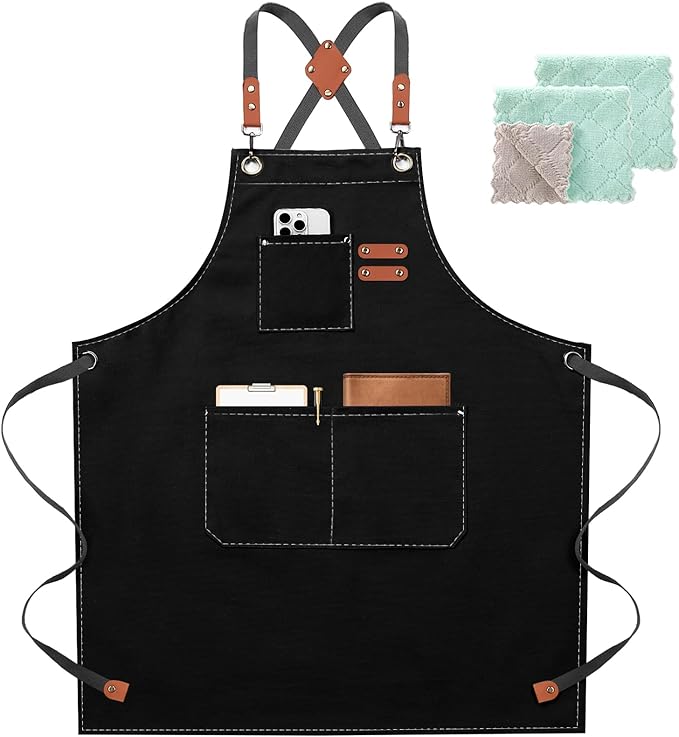 ZOMAO Chef Apron for Women Men by ZOMAO