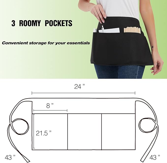 DUSKCOVE 12 Pack Server Aprons - Image 3