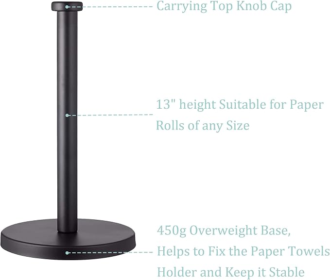 Black Standing Paper Towel Holder - Image 4