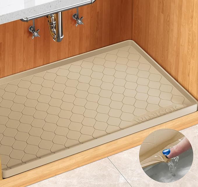 Winisok Silicone Under Sink Mat 25" x 22", kitchen Essentials and Gadgets by Winisok