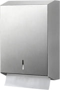 Paper Towel Dispenser Wall Mount, Keyless Magnetic Closure, Brushed Stainless by Gorlary