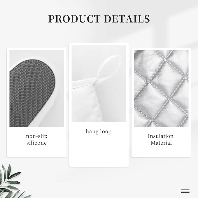 Oven Mitts and Pot Holders Flower Ethnic Art Pattern Silicone Kitchen - Image 5