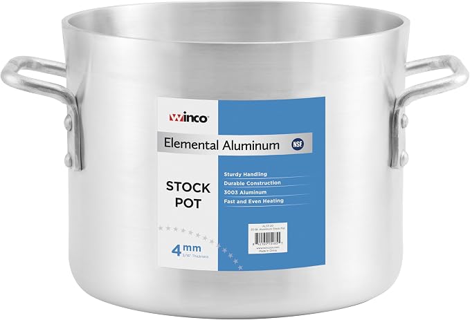 Winco Heavy-Duty Aluminum Stock Pot, 24 Quart - Image 6