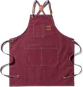 Tosewever Canvas Cross Back Chef Cotton Aprons by Tosewever