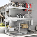Over The Sink Dish Drainer Drying Rack 3 Tier, Full Stainless Steel Dish Drying by CUISIBOT
