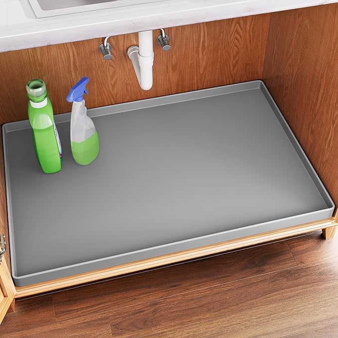 FLATO Waterproof Under Sink Mat 34" x 22" Shelf Liner by Unknown