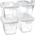 Soup Containers with Lids Glass 32 oz, 4 Cup Borosilicate Glass Food Storage by Susukkie