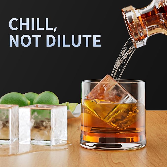 Large Ice Cube Tray for Whiskey: FDDBI Silicone Ice Cube Trays - Image 4