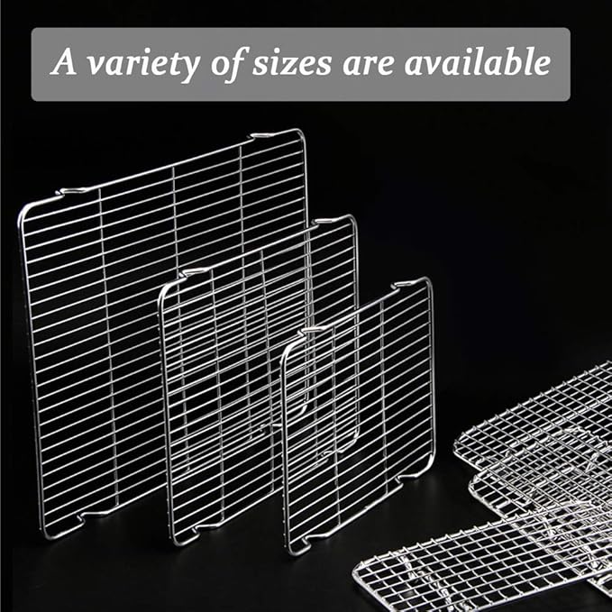 Oven Roasting Rack 11 x 15.4 inch Rectangle Baking Cooling Steaming Grilling - Image 2