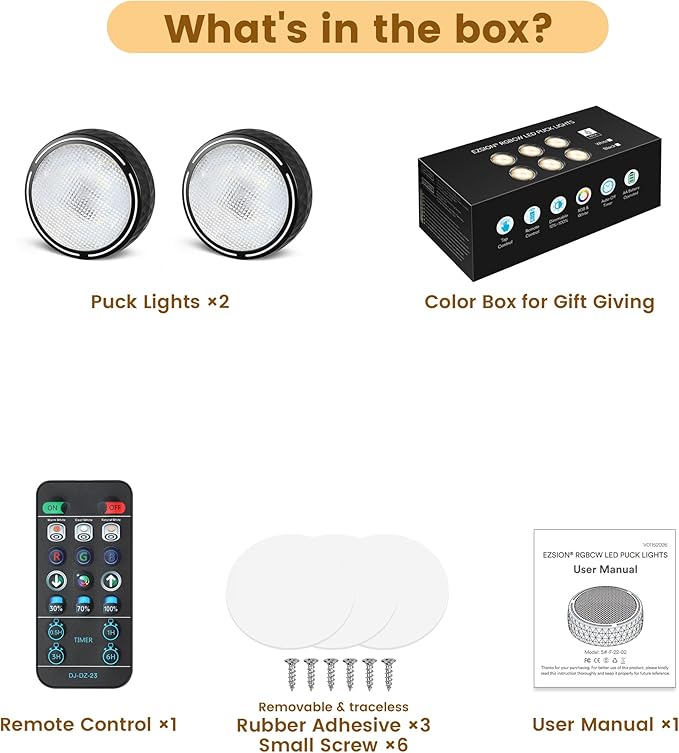 Puck Lights with Remote, Battery Operated LED Under Cabinet Lighting with Timer - Image 5