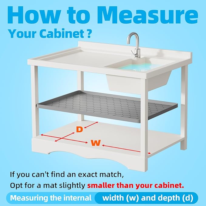 Winisok Silicone Under Sink Mat 22" x 19", kitchen Essentials and Gadgets - Image 7