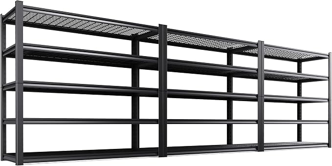 Set of 3 Garage Shelving-3500 lbs 5 Tier Storage Shelves, Adjustable Heavy Duty by Unknown