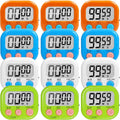 12 Pack Multi-Function Digital Timers, Magnetic Large LCD Display Loud Alarm by Unknown