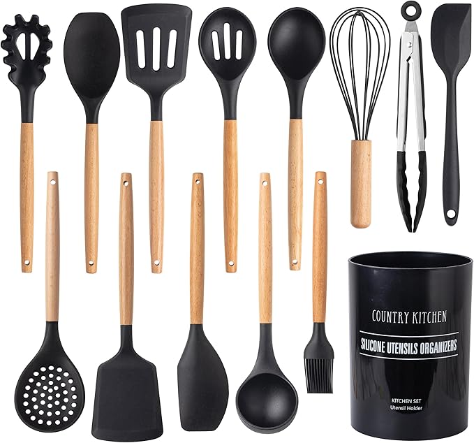 Country Kitchen Non Stick Silicone Utensil Set by CountryKitchen
