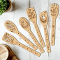 CUTHOLLOW 6PCS Funny Duck Wooden Kitchen Cooking Utensil Set, 11.9in Non Toxic by CUTHOLLOW