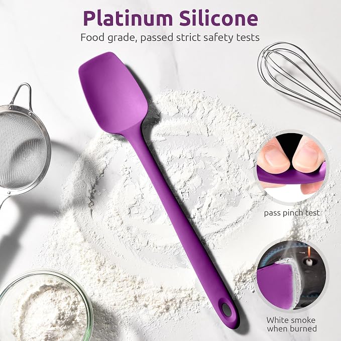 U-Taste Extra-Long 600ºF Heat Resistant Spatula Spoon: 14" Silicone Spoonula - Image 3