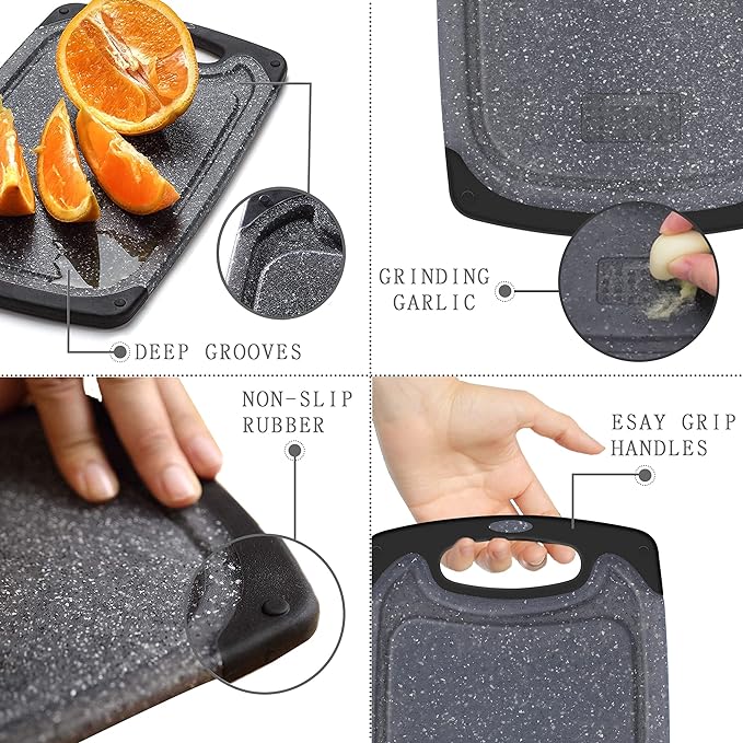 Viretang Plastic Cutting Boards Set of 3 Extra Large - Image 3