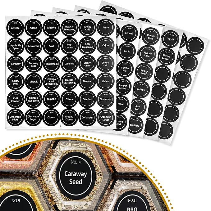 vetacsion set of 12 magnetic glass spice tins - Image 4