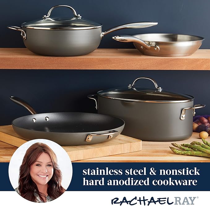Rachael Ray 80089 Professional Hard Anodized Nonstick Frying/Fry Pan/Skillet - Image 5